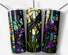 Load image into Gallery viewer, Spring Flowers Butterfly and Dragonfly stained Glass design Bundle