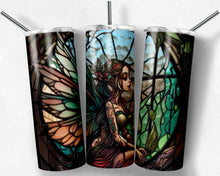 Load image into Gallery viewer, Fairy in front of a window Stained Glass