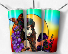 Load image into Gallery viewer, Floral Butterfly Fairy Stained Glass