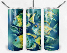 Load image into Gallery viewer, Tropical Fish Watercolor Folk Art Design
