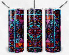 Load image into Gallery viewer, Stained Glass Window Folk Art Design