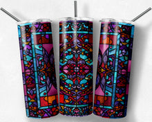 Load image into Gallery viewer, Stained Glass Window Folk Art Design