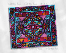 Load image into Gallery viewer, Stained Glass Window Folk Art Design