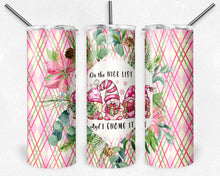 Load image into Gallery viewer, On the Nice List and I Gnome It on Christmas Pink Argyle Plaid