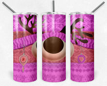 Load image into Gallery viewer, Christmas Knit Reindeer Hot Pink and Orange
