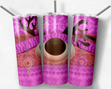 Load image into Gallery viewer, Christmas Knit Reindeer Hot Pink and Orange
