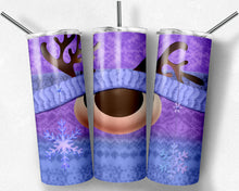 Load image into Gallery viewer, Christmas Knit Reindeer Purple and Periwinkle