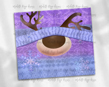 Load image into Gallery viewer, Christmas Knit Reindeer Purple and Periwinkle