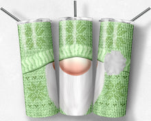 Load image into Gallery viewer, Christmas Knit Gnome Green Snowflakes