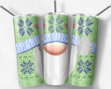 Load image into Gallery viewer, Christmas Knit Gnome Green, Purple, and Pink Snowflakes