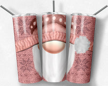 Load image into Gallery viewer, Christmas Knit Gnome Coral and Peach Snowflakes