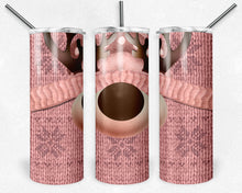 Load image into Gallery viewer, Christmas Knit Reindeer Coral and Peach