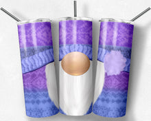 Load image into Gallery viewer, Christmas Knit Gnome Purple and Periwinkle Snowflakes