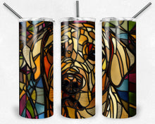 Load image into Gallery viewer, Yellow golden Lab Dog Stained Glass