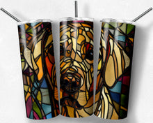 Load image into Gallery viewer, Yellow golden Lab Dog Stained Glass