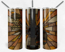 Load image into Gallery viewer, Acoustic Guitar Stained Glass, Looks Like I'm Listening but I'm Playing My Guitar