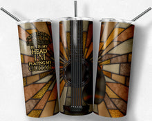 Load image into Gallery viewer, Acoustic Guitar Stained Glass, Looks Like I'm Listening but I'm Playing My Guitar