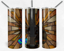 Load image into Gallery viewer, Acoustic Guitar Stained Glass with Pick