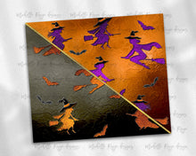 Load image into Gallery viewer, Halloween Witch Stained Glass Peekaboo Split