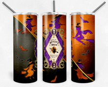 Load image into Gallery viewer, Halloween Witch Stained Glass Peekaboo Split Witch's Brew Label