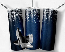 Load image into Gallery viewer, High Heels with Denim and Diamonds