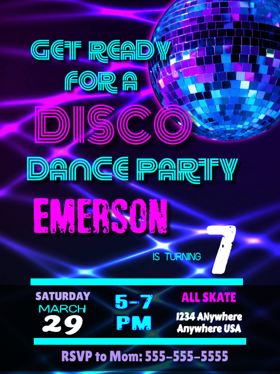 4 Dance Party Backgrounds Set  Party background, Disco party, Party  invitations