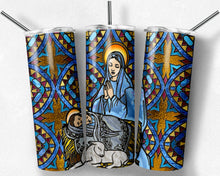 Load image into Gallery viewer, Holy Mother Mary and Baby Jesus Stained Glass