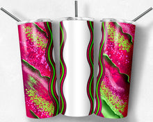 Load image into Gallery viewer, Hot Pink and Lime Green Milky Way with Stained Glass Border Blank