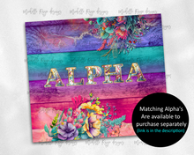 Load image into Gallery viewer, Bright Rainbow Wood and Florals Blank