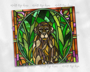 Monkey Stained Glass