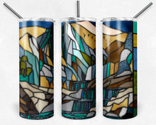 Load image into Gallery viewer, Mountain Waterfall Stained Glass