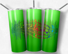 Load image into Gallery viewer, Green and Neon Music Notes Sound Bar