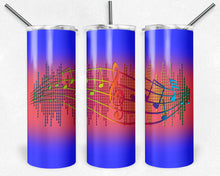 Load image into Gallery viewer, Purple Pink and Neon Music Notes Sound Bar