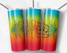 Load image into Gallery viewer, Rainbow and Neon Music Notes Sound Bar