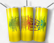 Load image into Gallery viewer, Yellow and Neon Music Notes Sound Bar