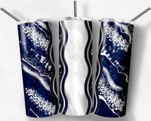 Load image into Gallery viewer, Navy and White Milky Way with Stained Glass Border Blank