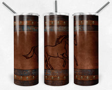 Load image into Gallery viewer, Patina Rust and Leather Horse