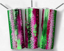 Load image into Gallery viewer, Hot Pink and Green Brush Strokes