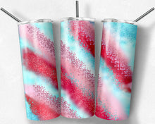 Load image into Gallery viewer, Pink, Teal, and Red Glitter Christmas Milky Way