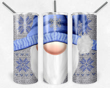 Load image into Gallery viewer, Christmas Knit Gnome Purple and Gray Snowflakes