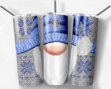 Load image into Gallery viewer, Christmas Knit Gnome Purple and Gray Snowflakes