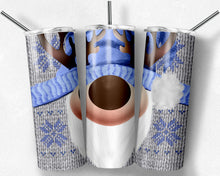 Load image into Gallery viewer, Christmas Knit Reindeer Purple and Gray