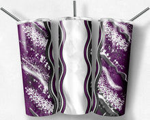 Load image into Gallery viewer, Purple and Gray Milky Way with Stained Glass Border Blank