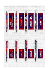 Load image into Gallery viewer, 2023 Graduation Red and Blue Pen Wraps Set 2