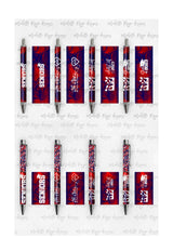 Load image into Gallery viewer, 2023 Graduation Red and Blue Pen Wraps Set 4