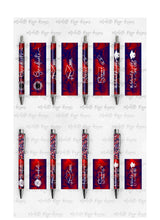 Load image into Gallery viewer, 2023 Graduation Red and Blue Pen Wraps Set 1