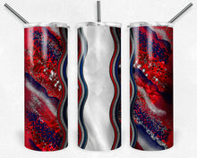Load image into Gallery viewer, Red Navy and Gray Milky Way with Stained Glass Border Blank