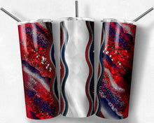 Load image into Gallery viewer, Red Navy and Gray Milky Way with Stained Glass Border Blank