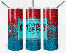 Load image into Gallery viewer, Merry Everything, Red and Blue Glitter