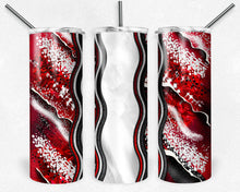 Load image into Gallery viewer, Red White and Black Milky Way with Stained Glass Border Blank